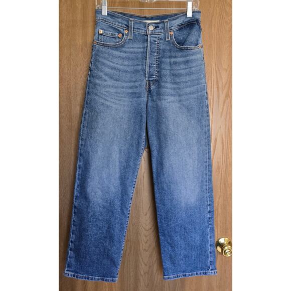 Levi's Ribcage Straight Leg Button Fly High Rise Jean 27x27 - Picture 1 of 10